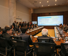 O Governador Carlos Massa Ratinho Júnior, durante reunião com a equipe de governo. 09/09/2019 - Foto: Geraldo Bubniak/AEN