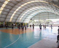 Jogos entre alunos do Colégio Estadual Júlia Wanderley no Batel em Curitiba. 30/09/2019  -  Foto: Geraldo Bubniak/AEN