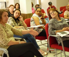 34 professores de língua portuguesa participam de uma formação continuada voltada para a Olimpíada de Língua Portuguesa (OLP), em Toledo
