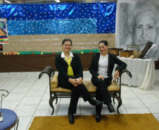 Diretora Silvana e Santirene na Sala sobre Helena Kolody