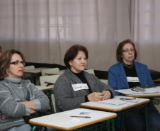 A superintendente da Educação, Meroujy Cavet, acompanhou o início da Semana Pedagógica no município de Paranaguá.