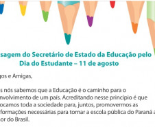 Mensagem do Secretário pelo Dia do Estudante
