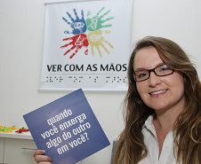 Coordenadora do projeto, Diele Fernanda Pedrozo de Moraes.