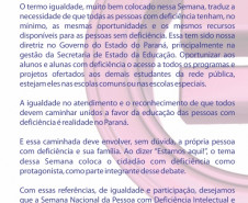 Semana da Pessoa com Deficiência Intelectual e Múltipla