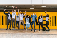 Foto de alunos do Ganhando o Mundo