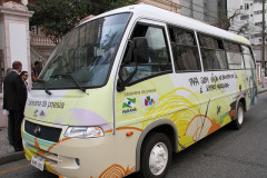 Imagem do lançamento da Caravana da Poesia, em agosto.