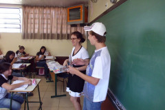 A língua espanhola faz parte do cotidiano dos alunos do Colégio Estadual Dario Vellozo, em Toledo.