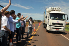 O governador Beto Richa inaugurou neste sábado (22/12) a primeira etapa das obras de duplicação da BR-277, entre Matelândia e Medianeira, no Oeste do Paraná.