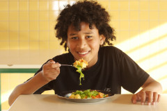 Aluno do Colégio Estadual Amyntas de Barros. Foto de arquivo.