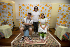 05-03-13 - Peça de Teatro no CEEP - Centro Estadual Educacional Profissional de Curitiba, na foto professor Marco e os alunos Joao e Tamires.