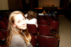 26-06-13 - Colégio Estadual do Paraná, palestra sobre sustentabilidade do professor Paulo Medeiros, na foto a aluna Alessandra Seer, de 15 anos.
