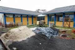 Obras no Colégio Estadual José Armim Matte. 26-08-13. 
