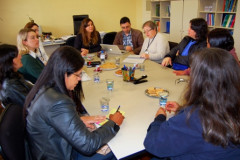 Pedagogos da rede estadual que fazem pós-graduação em Coordenação Pedagógica pela Universidade Federal do Paraná estiveram nesta terça-feira (17) na sede da Secretaria de Estado da Educação para discutir e contribuir com o Plano de Ações Descentralizadas (PAD).