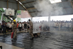 Defesa Civil realiza treinamento em colégio de Maringá