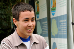 Lançamento do projeto "Sustentabilidade: da Escola ao Rio" no Colégio da Polícia Militar. Na foto, estudante do Colégio Militar, Diego Amaral de Oliveira. 