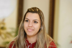 Colégio Estadual Dom Pedro II em Umuarama, alunos falam sobre simulado do Enem, na foto Mayara Grossi. 17-09-13.