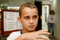 Etapa Estadual da quarta Conferência Nacional Infanto Juvenil pelo meio ambiente no hotel Caravelle, na foto o aluno Pedro Henrique dos Santos. 16-10-13.