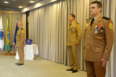 O comandante do Batalhão de Polícia Comunitária (BPEC), major Gerson Luiz Buczenko, passou o comando para o major Ronaldo de Abreu.