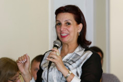 Entrega de tablets para professores no Centro hospitalar de reabilitação Ana Carolina de Moura Xavier, na foto a diretora de educação especial e inclusão educacional 
Walquiria Onete Gomes. 03-12-13.