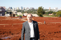 Novo Colégio Estadual Jardim Canadá, em Cascavel, na foto o chefe do Núcleo de Educação de Cascavel, Vander Piaia. 28-05-14.