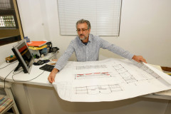 Centro Estadual de Educação Profissional Pedro Boaretto Neto, em Cascavel, poderá atender até 3,7 mil alunos após conclusão de obra, na foto o diretor Nildo Santello. 27-05-14.