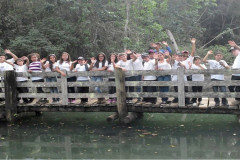 Alunos do 6° e 7° anos do ensino fundamental do Colégio Estadual Emílio de Menezes, em Japurá, no Noroeste do Estado, participaram de uma atividade pedagógica diferenciada. Depois de aprender em sala de aula questões sobre preservação ambiental, os estudantes foram até a reserva ecológica de Caraguatatiba, em São Manoel do Paraná, para realizar uma pesquisa de campo.