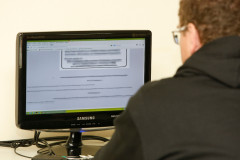 CEEBJA Paulo Freire, alunos fazem prova online. 30-07-14.