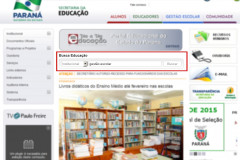 Digite o assunto que deseja buscar na barra destacada na imagem acima, e aperte Buscar.