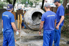 Colégio Estadual Leôncio Correia recebe projeto Mãos Amigas para reconstrução de muro. 24-03-15.