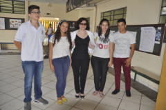 A programação começou por Apucarana, com uma visita ao Colégio Estadual Heitor Cavalcanti