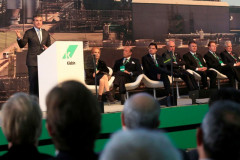 O governador Beto Richa participa da inauguração da Unidade Puma, nova fábrica de celulose da Klabin, em Ortigueira, nos Campos Gerais