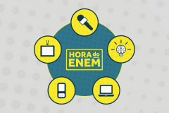 São 80 questões que seguem o mesmo formato do Enem Os estudantes têm quatro horas para completar o simulado, com acesso à nota logo após a conclusão. 