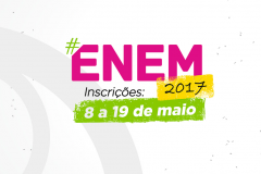 Foi publicado nesta segunda-feira (10) o edital n.º 13/2017 que estabelece as regras do Exame Nacional do Ensino Médio (ENEM) para este ano. As inscrições começam no dia 08 de maio e vão até o dia 19, e serão feitas exclusivamente pela internet, na página enem.inep.gov.br/