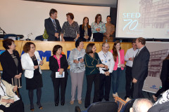 Na manhã desta terça-feira aconteceu, na Associação dos Municípios do Oeste do Paraná (Amop), cerimônia para celebrar os setenta anos da Secretaria de Estado da Educação. A solenidade contou com a presença dos chefes dos 32 Núcleos Regionais da Educação (NREs), que estão na cidade para uma reunião de trabalho com a secretária Ana Seres, nesta terça e quarta-feira (12).