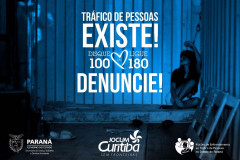 Pelo quarto ano seguido o Paraná participa da Campanha Coração Azul, em conscientização e combate ao tráfico de pessoas. Mundialmente, a campanha é organizada pela ONU que estima a existência de 2,5 milhões de pessoas em situação de tráfico humano no mundo.