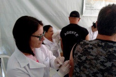 Estudantes do curso técnico em Enfermagem do Colégio Estadual Campo Sales, em Campina Grande do Sul (Região Metropolitana de Curitiba), participam da segunda edição da Semana de Saúde do Trabalhador do Sistema Penitenciário no Complexo Penitenciário de Piraquara, também na região metropolitana.