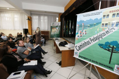 Secretaria Estadual de Educação do Paraná; Caminhos Pedagógicos em Foco no auditório do Colégio Estadual Pedro Macedo, palestras para os pedagogos dos núcleos de educação. 17-04-18. Foto: Hedeson Alves