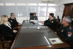 Secretaria Estadual de Educação do Paraná; Reunião no gabinete da Secretária Luciz Cortez com o Coronel Monteiro da PM. 21-05-18. Foto: Hedeson Alves