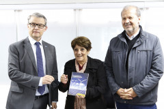 Secretaria Estadual de Educação do Paraná; Secretária Lucia Cortez recebe em seu gabinete representantes da Itaipu. 04-06-18. Foto: Hedeson Alves