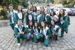 Secretaria Estadual de Educação do Paraná; Alunos da rede estadual que participaram da V Conferência Nacional Infantojuvenil pelo Meio Ambiente visitam a SEED. 19-06-18. Foto: Hedeson Alves