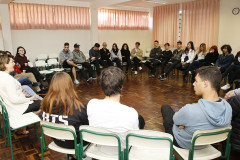Secretaria Estadual de Educação do Paraná; Colégio Estadual Leôncio Correia, palestra para alunos sobre drogas, Mes de Junho sem Drogras. 28-06-18. Foto: Hedeson Alves