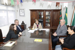 Secretaria Estadual de Educação do Paraná;  Reunião no gabinete da Secretária Lucia Cortez com o Gerson Luiz Ferreira Filho diretor geral da CGE. 28-06-18. Foto: Hedeson Alves