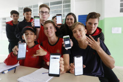 Colégio Estadual Frederico Guilherme Giese, em Piên. Foto: Arnaldo Alves/ANPr