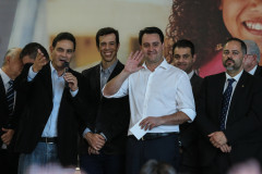 O governador Carlos Massa Ratinho Junior confirma nesta terça-feira (22) recursos para investimentos em infraestrutura escolar. Serão emitidas ordens de serviço para início de obras de reparos e melhorias e autorizadas novas licitações, envolvendo mais de 100 escolas, em todas as regiões do Estado   Curitiba, 22/10/2019 - Foto: Geraldo Bubniak/AEN