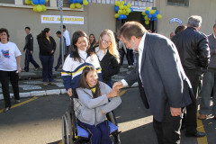 O vice-governador e secretário da Educação, Flávio Arns, participou nesta quarta-feira(28) das festividades alusivas ao centenário do Colégio Estadual Senador Correia, no município de Ponta Grossa. Milhares de alunos estudaram nesta instituição de ensino, que é referência histórica na cidade.