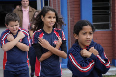 Estudantes tiveram palestras sobre segurança e preservação da vida e simularam abandono das salas de aula.