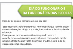 Mensagem aos funcionários da educação do Paraná