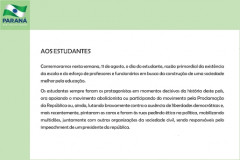 Mensagem da Secretaria para o Dia do Estudante
