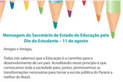 Mensagem do Secretário pelo Dia do Estudante