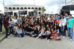 Alunos do colégio de Cruz Machado visitaram Paranaguá e conheceram os cartões postais da cidade, museus e centros históricos.